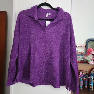Cozy Purple Knit Sweater